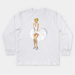 Vintage Pinup Kids Long Sleeve T-Shirt